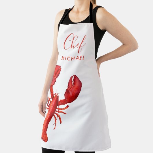 Roter Hummerkrabbe Party Name Koch Koch Schürze (InSitu)