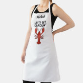 Roter Hummerkrabbe Party Name Koch Koch Schürze (InSitu)