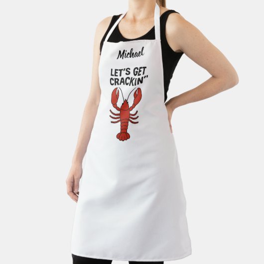Roter Hummerkrabbe Party Name Koch Koch Schürze (InSitu)