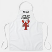 Roter Hummerkrabbe Party Name Koch Koch Schürze (Vorderseite)