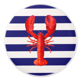 Roter Hummermarineblau, blaue Streifen Keramikknauf