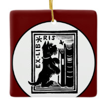 Roter Hund Exlibris Vintage Buchclub