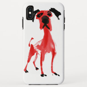 Roter Hund Expressive rote und schwarze Hundekun Case-Mate iPhone Hülle