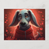 Roter Hund Postkarte (Vorderseite)
