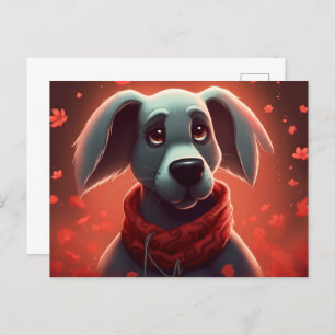 Roter Hund Postkarte