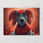 Roter Hund Postkarte (Vorderseite)