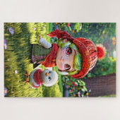 Roter Hut und Huhn Puzzle (Horizontal)