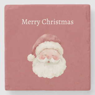 Roter Hut Weihnachten Santa Steinuntersetzer