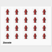 Roter Hydrant Quadratischer Aufkleber (Blatt)