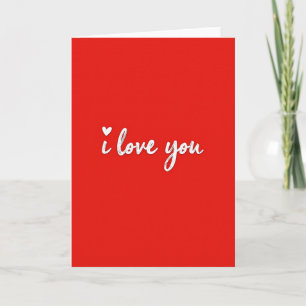 Roter Ich liebe dich Schrift Valentinstagskarte Karte