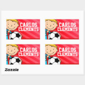 Roter Identifikations-Aufkleber des Rechteckiger Aufkleber (Blatt)