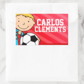 Roter Identifikations-Aufkleber des Rechteckiger Aufkleber (Tasche)