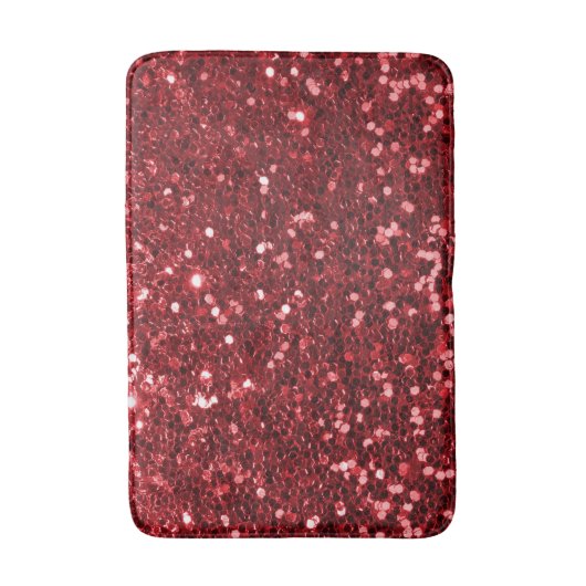 Roter Imitat-Glitzer Badematte (Vorderseite Vertikal)