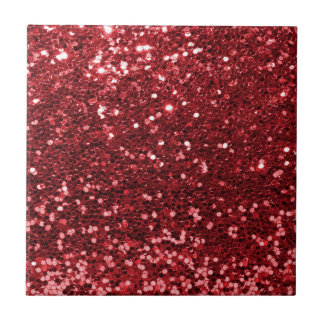 Roter Imitat-Glitzer Fliese