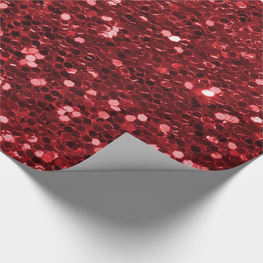 Roter Imitat-Glitzer Geschenkpapier (Ecke)