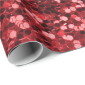 Roter Imitat-Glitzer Geschenkpapier (Rolleneckpunkt)