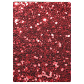 Roter Imitat-Glitzer Klemmbrett (Rückseite)