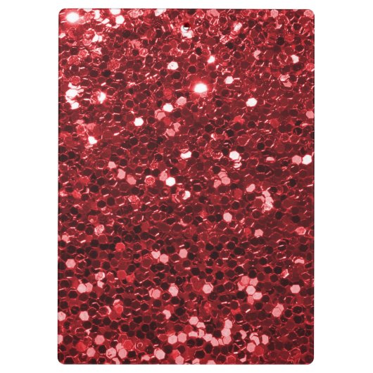 Roter Imitat-Glitzer Klemmbrett (Rückseite)