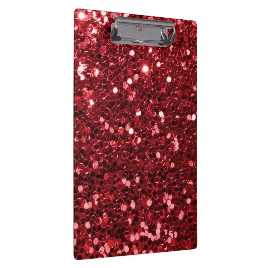 Roter Imitat-Glitzer Klemmbrett (Rechts)