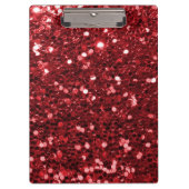 Roter Imitat-Glitzer Klemmbrett (Vorderseite)