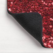 Roter Imitat-Glitzer Mousepad (Ecke)