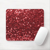 Roter Imitat-Glitzer Mousepad (Mit Mouse)