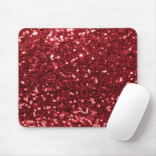 Roter Imitat-Glitzer Mousepad (Mit Mouse)