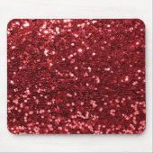 Roter Imitat-Glitzer Mousepad (Vorne)