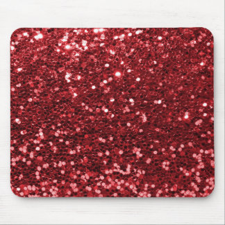 Roter Imitat-Glitzer Mousepad