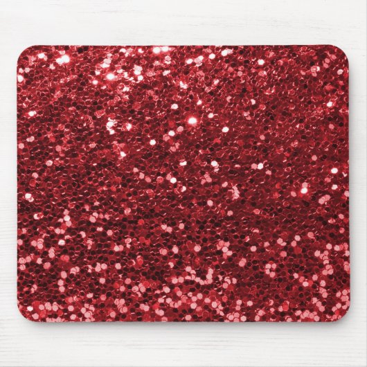 Roter Imitat-Glitzer Mousepad (Vorne)