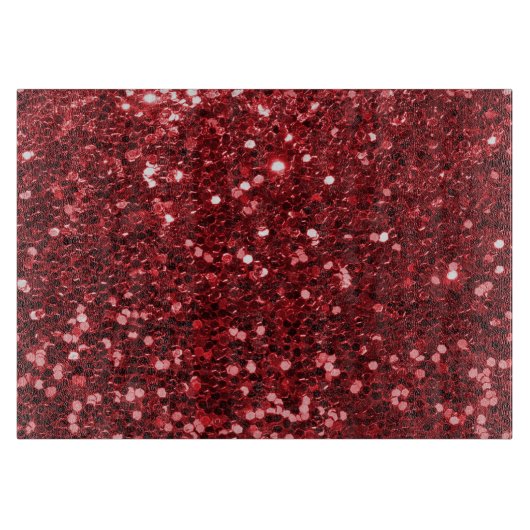 Roter Imitat-Glitzer Schneidebrett (Vorderseite)
