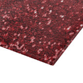 Roter Imitat-Glitzer Schneidebrett (Ecke)
