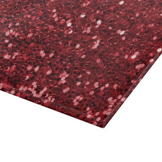 Roter Imitat-Glitzer Schneidebrett (Ecke)