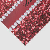 Roter Imitat-Glitzer und Diamanten Seidenpapier (Ausschnitt)