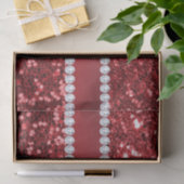 Roter Imitat-Glitzer und Diamanten Seidenpapier (Geschenk)