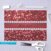 Roter Imitat-Glitzer und Diamanten Seidenpapier (Handwerk)