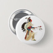 Roter Inder Button (Vorne & Hinten)