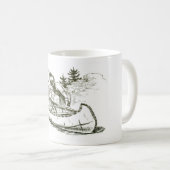Roter Indianer mit Kanu Kaffeetasse (VorderseiteRechts)