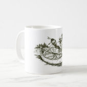 Roter Indianer mit Kanu Kaffeetasse (Vorderseite Links)