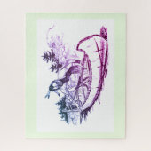 Roter Indianer mit Kanu Puzzle (Vertikal)