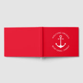 Roter individuelle Name des Nautikers an Bord Gästebuch (Voll)