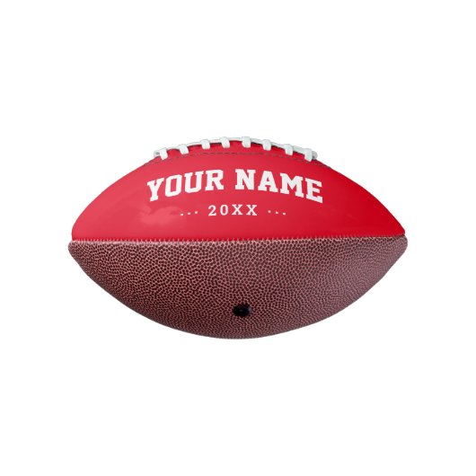 Roter individuelle Name Football (Gedreht 270)