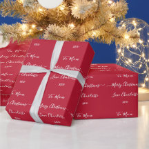 Roter Individuelle Name Frohe Weihnachten