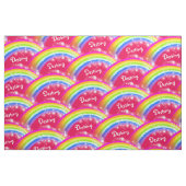 Roter individuelle Name mit Regenbogenstern Stoff (Fat Quarter (45,7 x 55,9 cm))