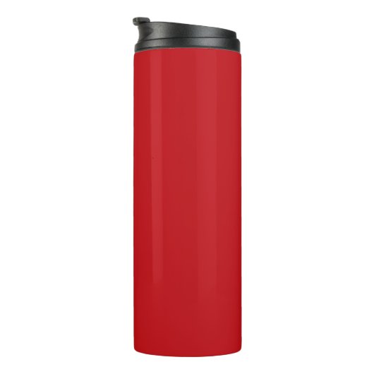 Roter individuelle Name-Textmonogramm Thermosbecher (Nach rechts gedreht)