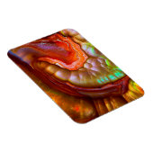Roter irisierender Feueropal Magnet (Rechte Seite)