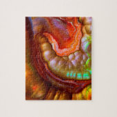 Roter irisierender Feueropal Puzzle (Vertikal)