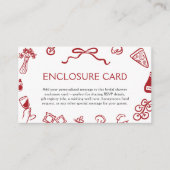 Roter Italienischer handgezogener Pizzawein - das Begleitkarte (Vorderseite)