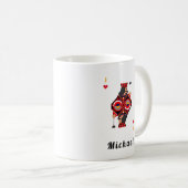 Roter Jack der Herzklopfkarte Poker Name des Spiel Kaffeetasse (VorderseiteRechts)