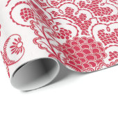 Roter Jacobohnen Geschenkpapier (Rolleneckpunkt)
